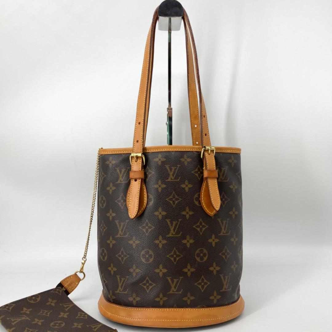 ポーチ付き・美品】1円~◇LOUIS VUITTON ルイ・ヴィトン プチバケット