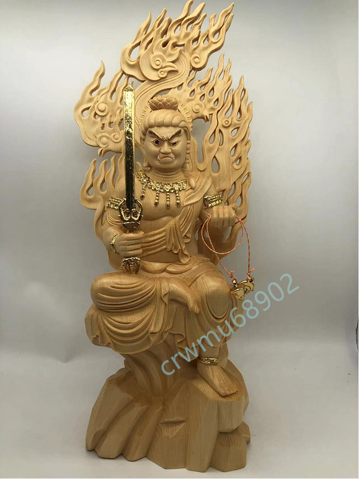 精密細工 愛染明王像 仏師彫り 木彫仏像 供養品 仏教美術 工芸品-