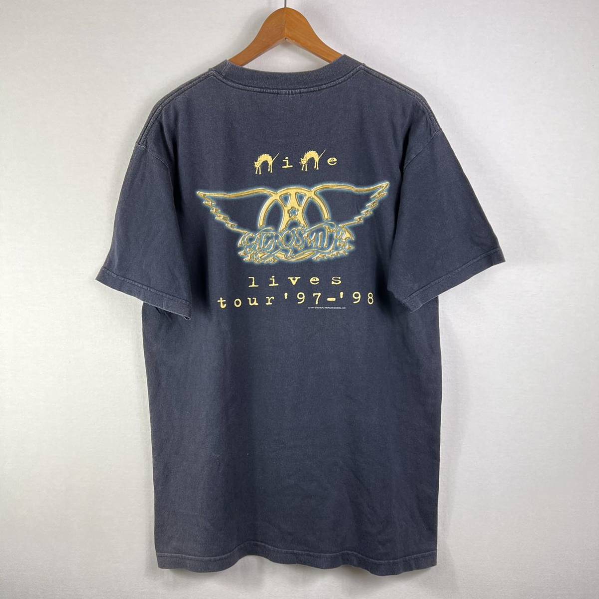 ビンテージ 90s【エアロスミス】ロック Tシャツ L USA製 古着 ビンテージ 90s【エアロスミス】ロック Tシャツ L USA製 古着