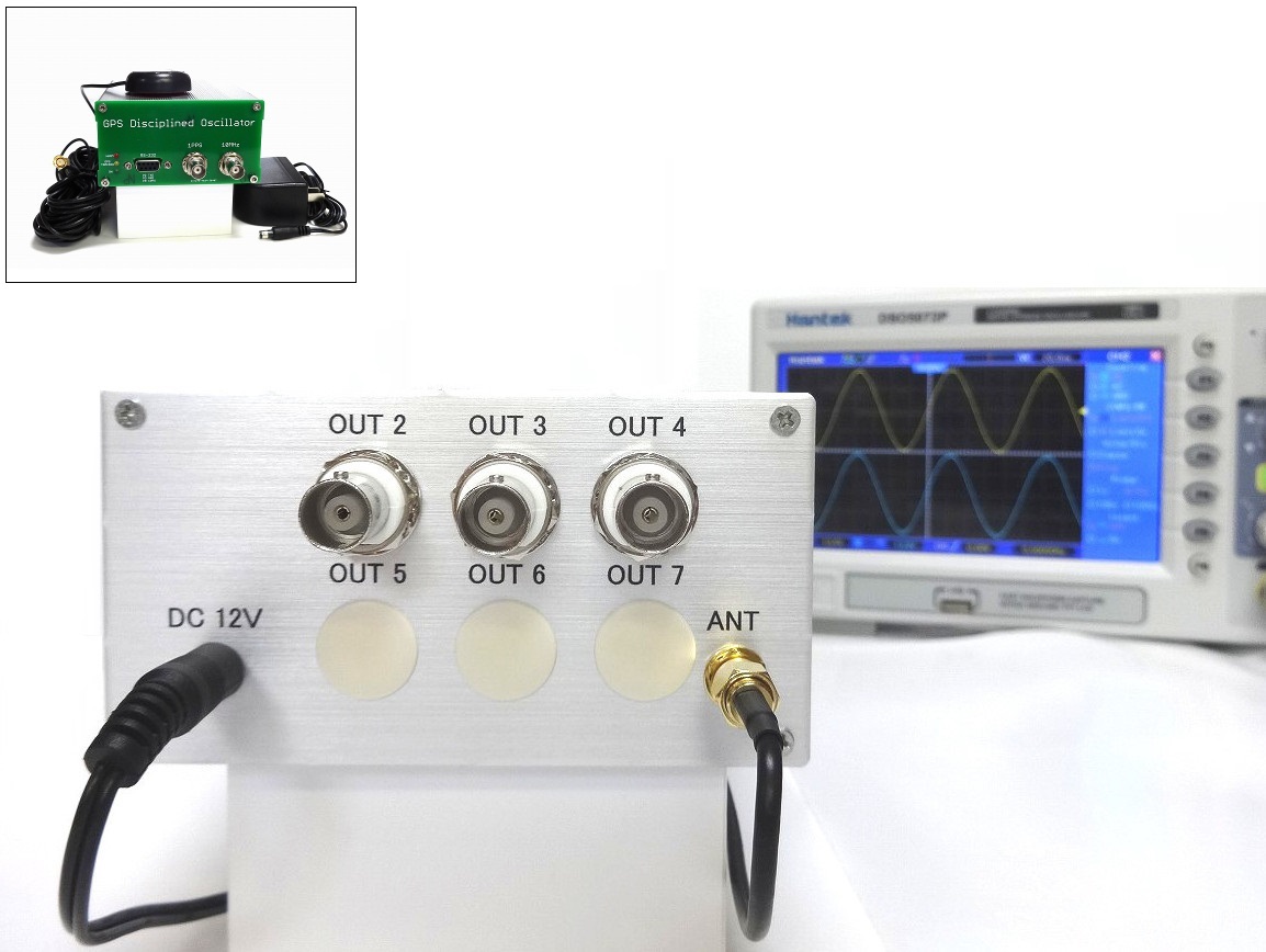 ♪【 10MHz 4出力 / ホールドオーバー機能搭載 】GPSDO周波数標準 1PPS