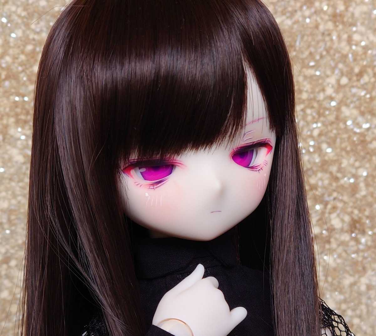 DDH-01 セミホワイト肌 カスタムヘッド+自作アイ ソフビ盛り MDD【難