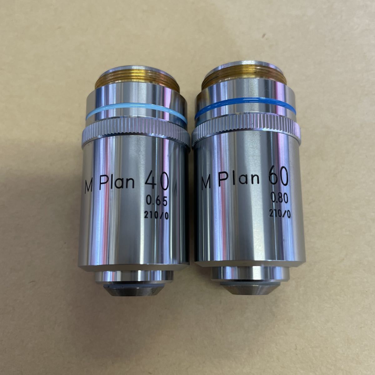 【中古/動作精度未確認品】Nikon ニコン / M Plan 60 0.80 210/0 / M Plan 40 0.65 210/0 / 顕微鏡用 対物レンズ 2個セット