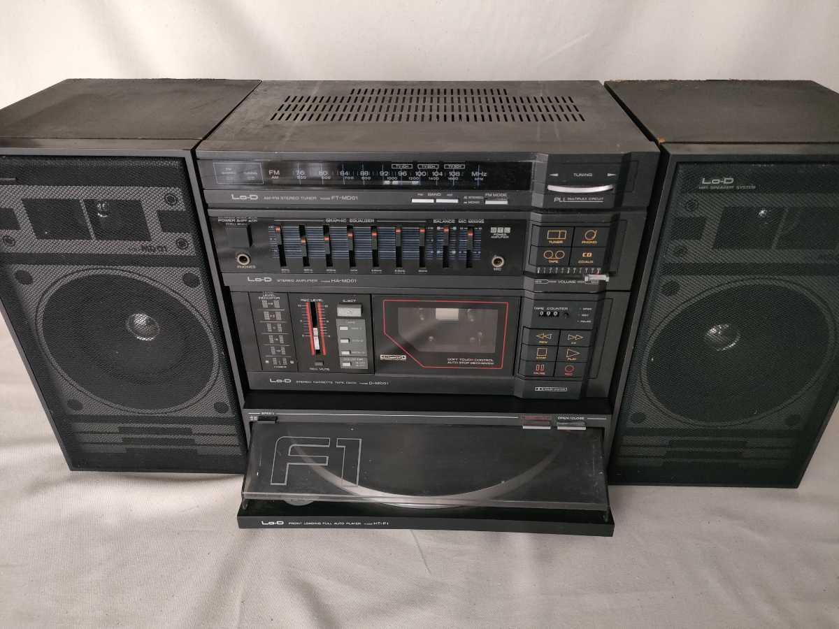 [ ultra rare ] Lo-d * player stereo audio lo-d Showa Retro Hitachi AM stereo record cassette player amplifier tuner 