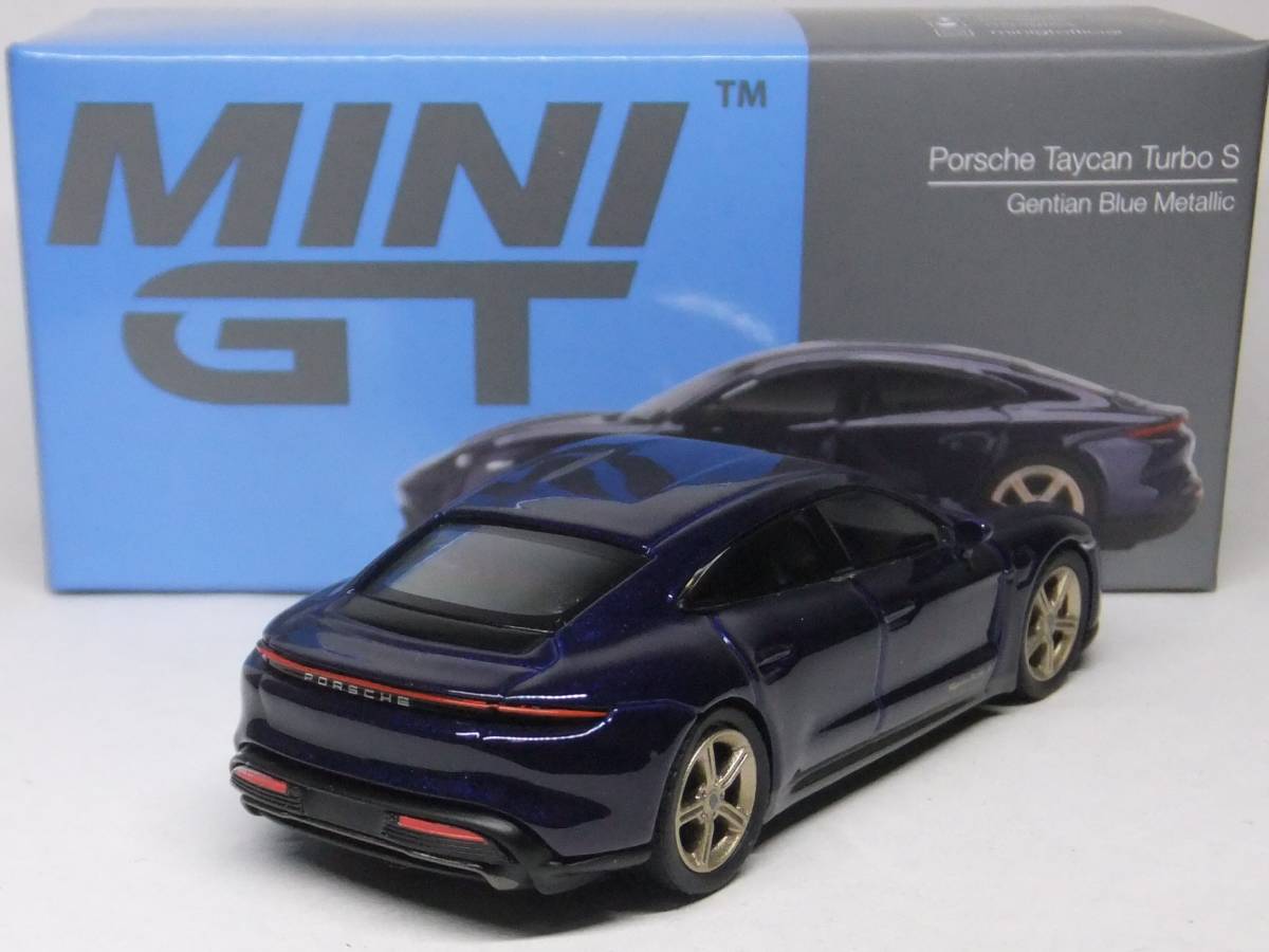 MINI GT★ポルシェ タイカン ターボ S ゲンチアンブルーメタリック MGT00339-L Porsche Taycan Turbo Gentian Blue Metallic 1/64 TSM_画像2