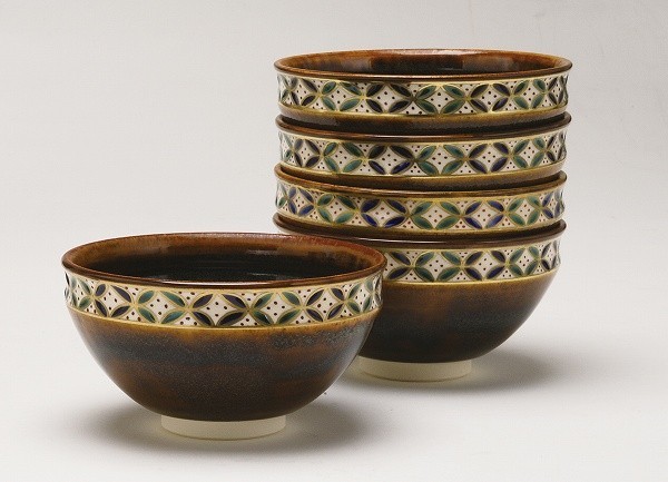 茶道具 数茶碗 飴七宝 天目型 10客、京焼 田中香泉作、桐共箱 新品