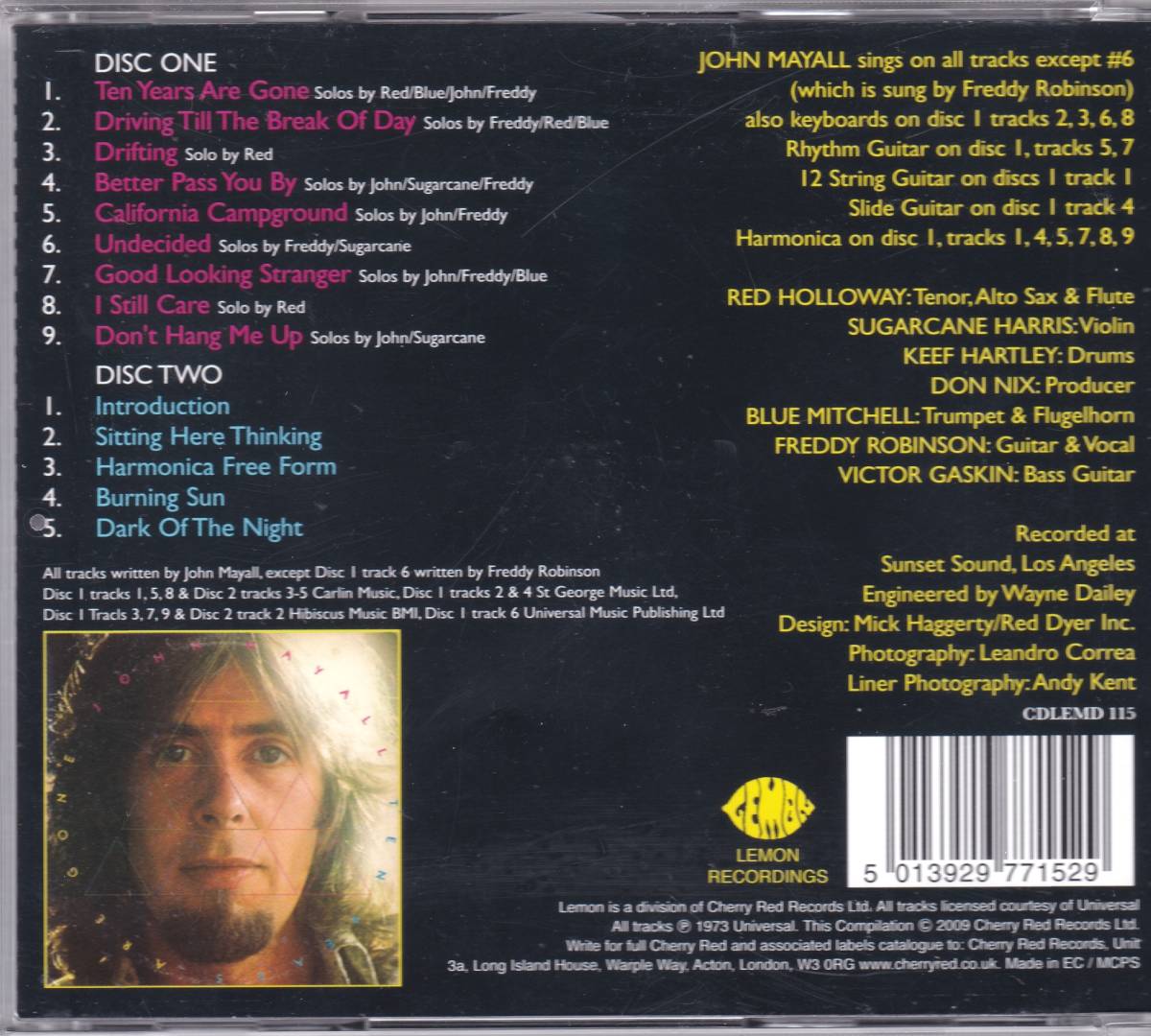 ☆JOHN MAYALL(ジョン・メイオール) Ten Gone◇73年発表の名匠ドン