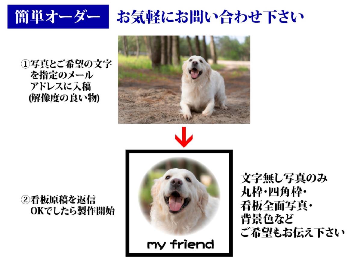 【簡単オーダー】 犬 いぬ イヌ ワンちゃん dog ペット 飼い犬 思い出 サイン ランプ 照明 看板 置物 雑貨 ライトBOX 電飾看板 電光看板_画像2