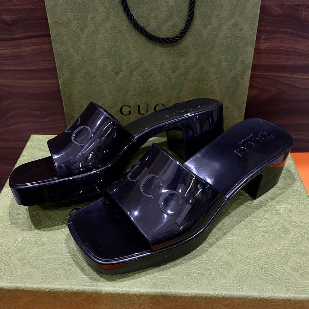 最新作・現行品 1回 定価52,800円 GUCCI グッチ ラバー ウィメンズ