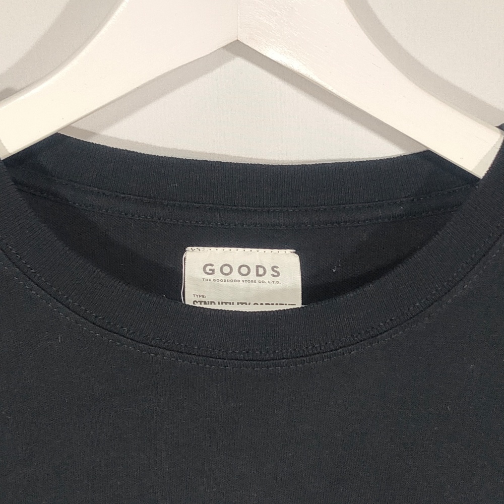 GOODS ユナイテッドアローズ Tシャツ プリント シンプル オーバーサイズ 半袖 XS 黒 ブラック メンズ 中古 /BV