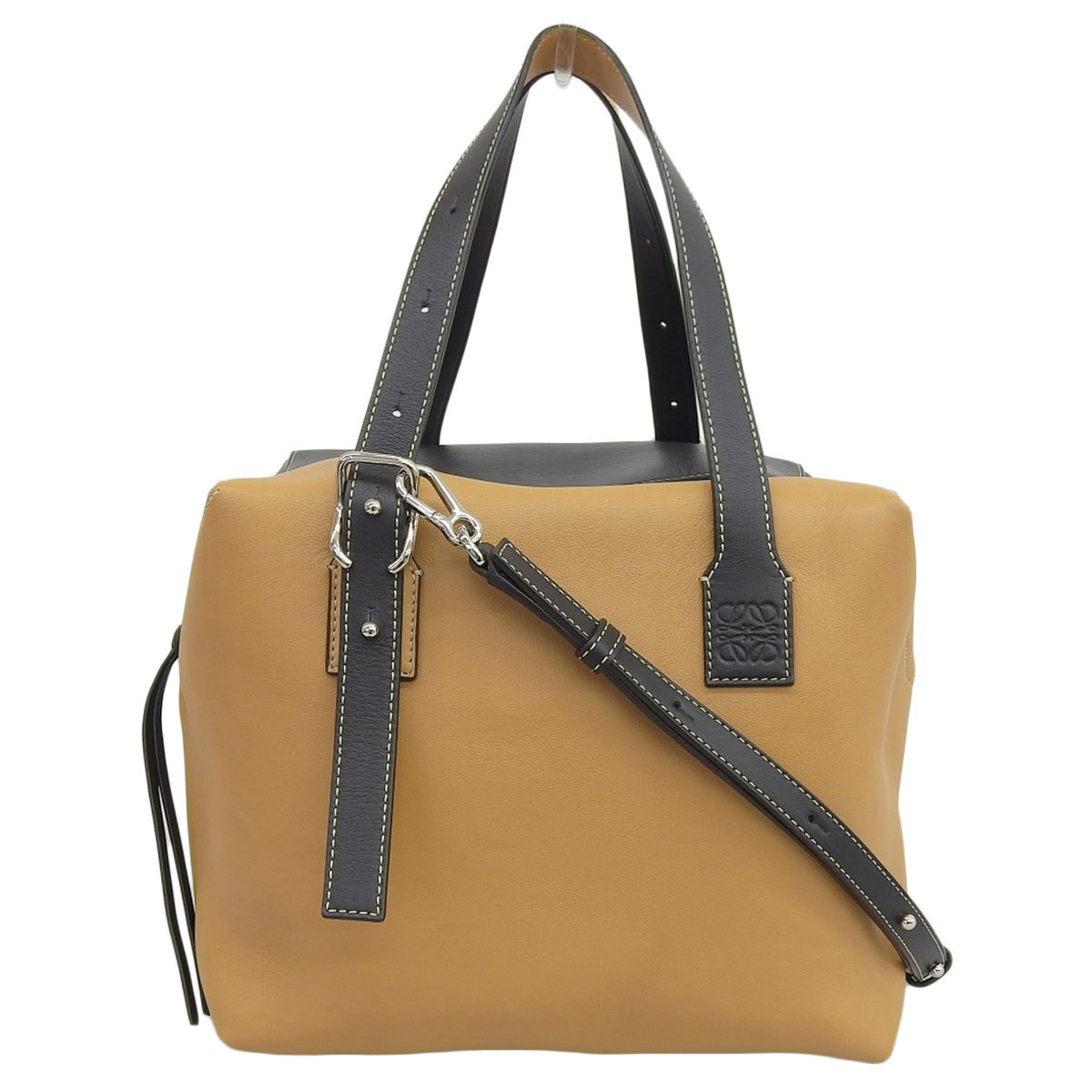 ロエベ LOEWE 2wayショルダー ミニボストン ハンドバッグ レザー