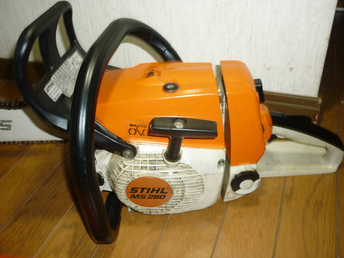 スチール STIHL MS260 エンジン チェンソー 50.2㎝3 45㎝ 3003 008 6817 Made in USA レストアベース 圧縮あり 100サイズ_画像3