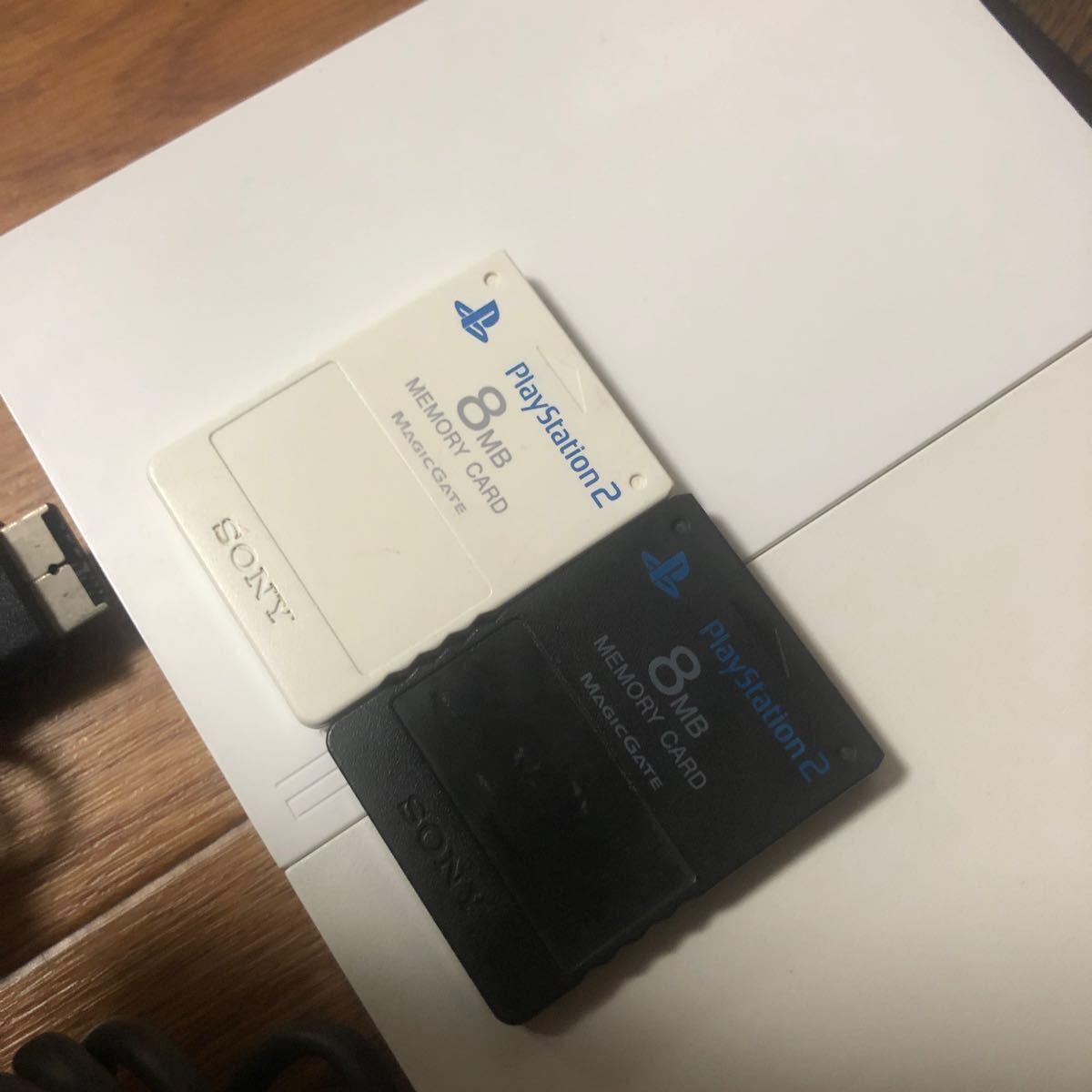 PS2 SCPH-90000 白 コントローラ 2個 純正メモリーカード 2個 PS2 SCPH-90000 白 コントローラ 2個 純正メモリーカード 2個