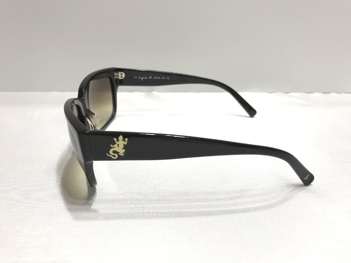 #[YS-1] Agnes B agnes b. # женский солнцезащитные очки пластиковая оправа # черный чёрный серия # с футляром [ включение в покупку возможность товар ]#D
