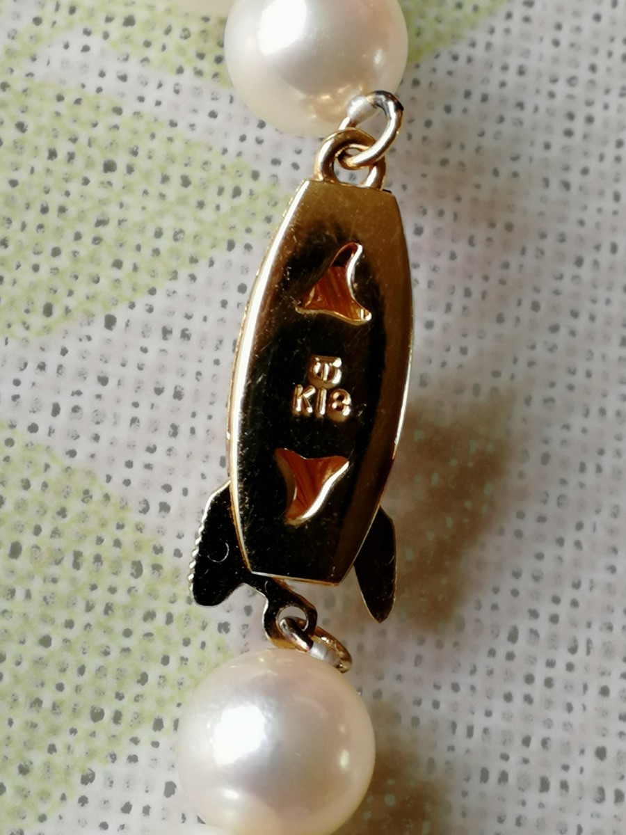 K18金の田崎真珠ネックレス