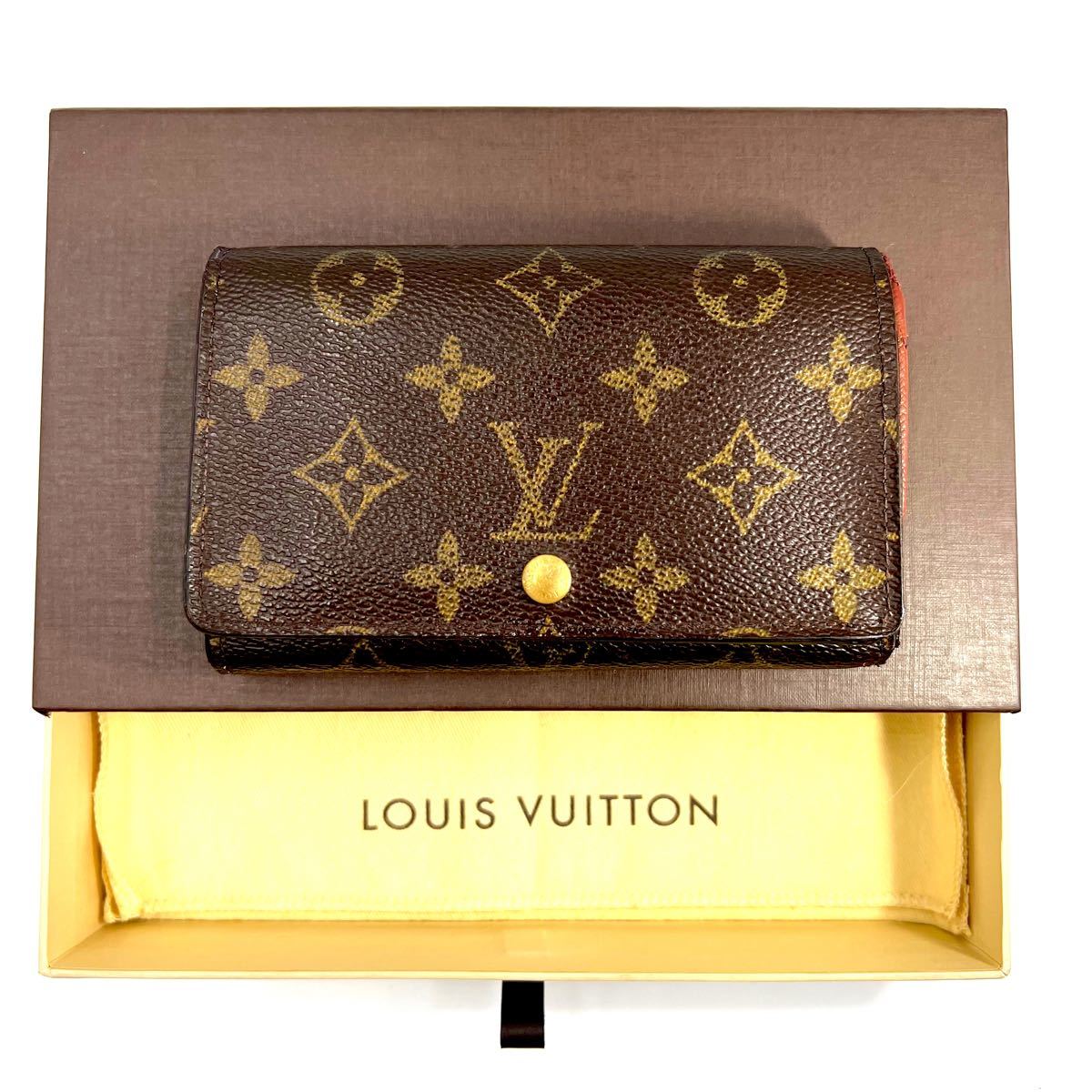 LOUIS VUITTON 折財布 モノグラム トレゾール L字ファスナー-