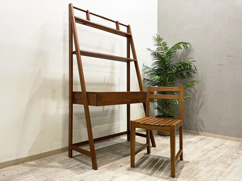 SCANTEAK チーク無垢材 skottデスク+LITEチェア 約16万円 スキャン