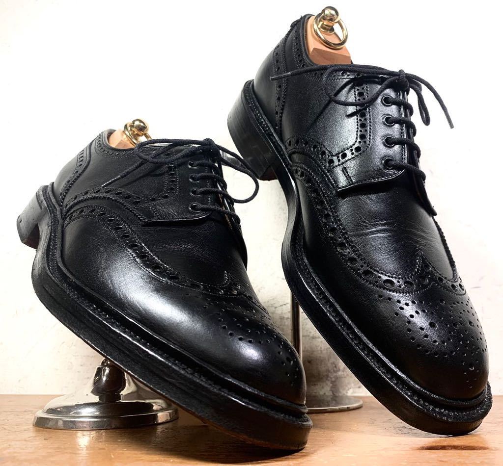 【極美品】英国製 CROCKETT&JONES/クロケット&ジョーンズ WARWICK 228Last カントリー ウィングチップ 71/2E 26cm相応/trickers a_画像1