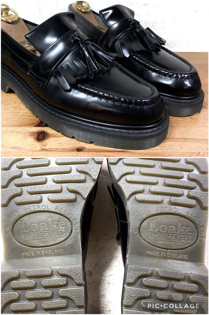 【1度使用程度/送料無料】英国製 Loake/ローク タッセルローファー UK7E 25.5cm相応 made in england 黒/dr.martens georgecox 【1度使用程度/送料無料】英国製 Loake/ローク タッセルローファー UK7E 25.5cm相応 made in england 黒/dr.martens georgecox
