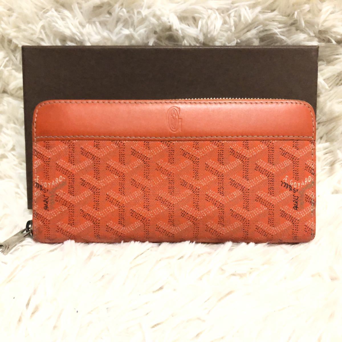 GOYARD ゴヤール マティニョンGM PVC×レザー ラウンドファスナー財布