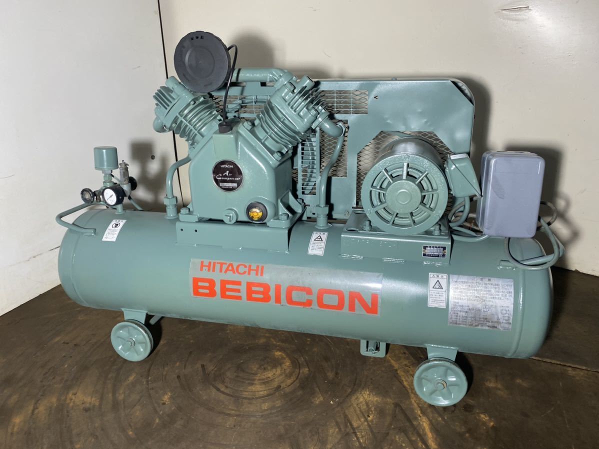 日立ベビコン 小型空気圧縮機 2.2P-9.5VA5 2.2KW3馬力200V 50Hz 日立ベビコン 小型空気圧縮機 2.2P-9.5VA5 2.2KW3馬力200V 50Hz