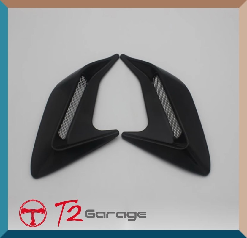 T2GARAGE ★左右セット★汎用サイドエアインテーク　ダクト　選べるカラー★黒　白　シルバー　クロームメッキ_画像6