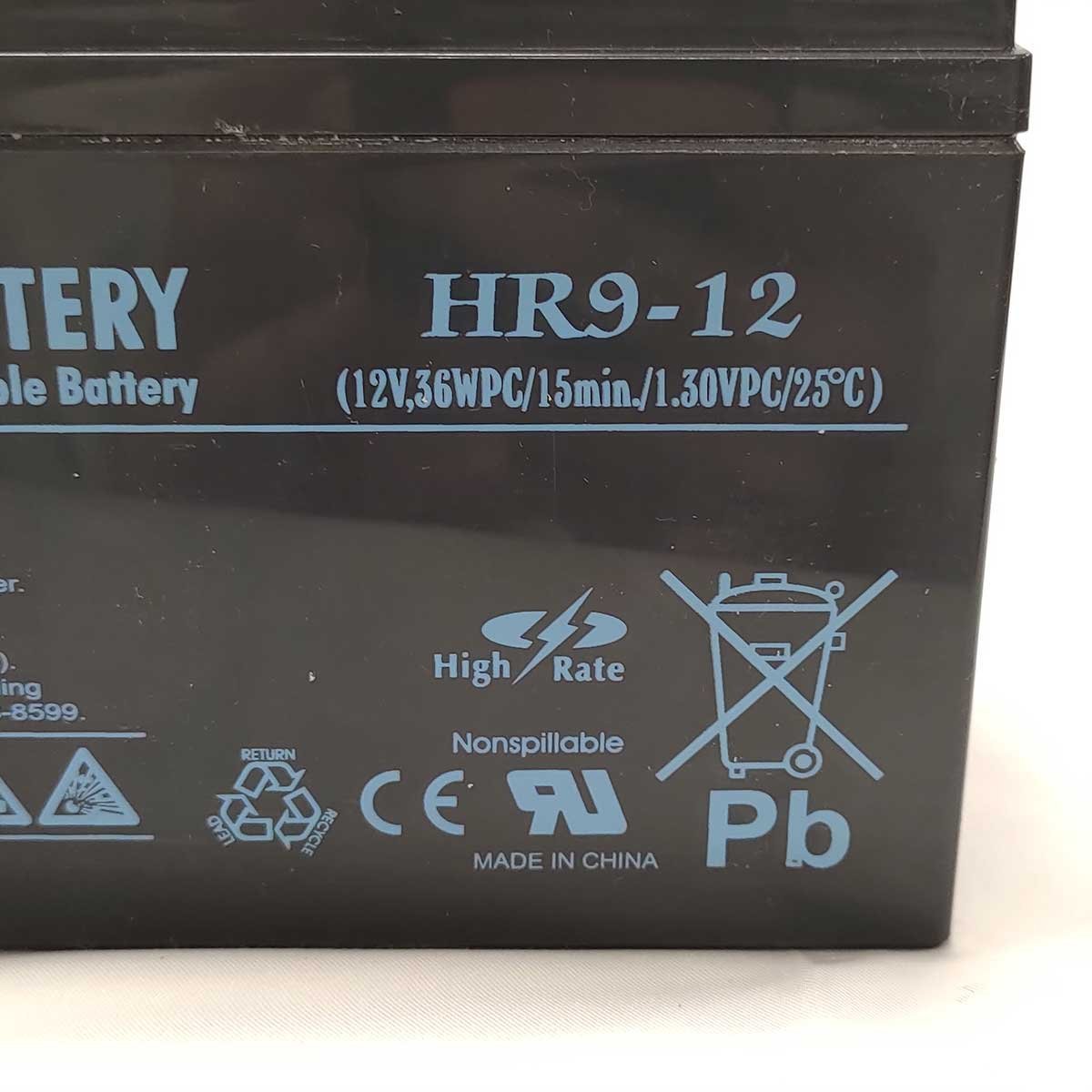 本物 2点セット B Battery 12V 密閉型鉛蓄電池 SLA VRLA 充電式電池 副 8Ah HR9-12  www.thewalldogs.com