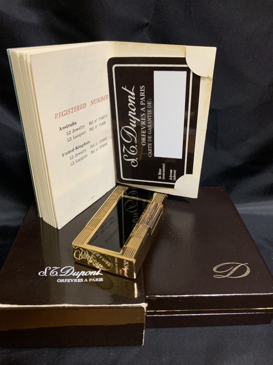 S.T.Dupont ガスライター デュポン ライン1 ロング 漆黒 品