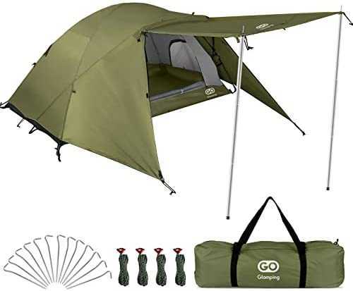 GOGlamping テント 1人用 2人用 ツーリングドーム 二重層 前室 UVカット アウトドア キャンプ用品 家庭用 登山