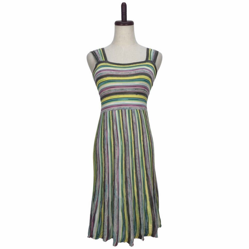 MISSONI ミッソーニ レディース ストライプ ニット ワンピース 38表記