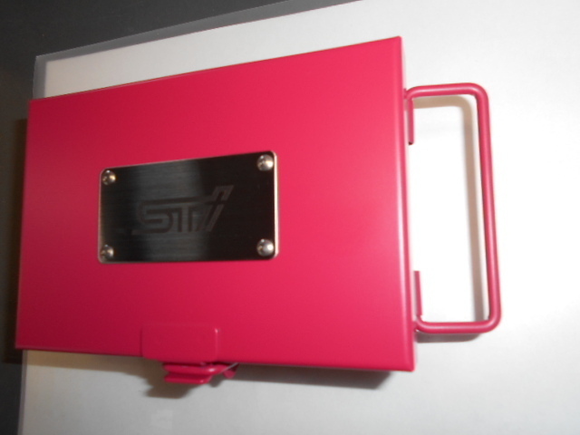 SUBARU STI スチールBOX (Sサイズ/チェリーレッド）*送料別途の画像5