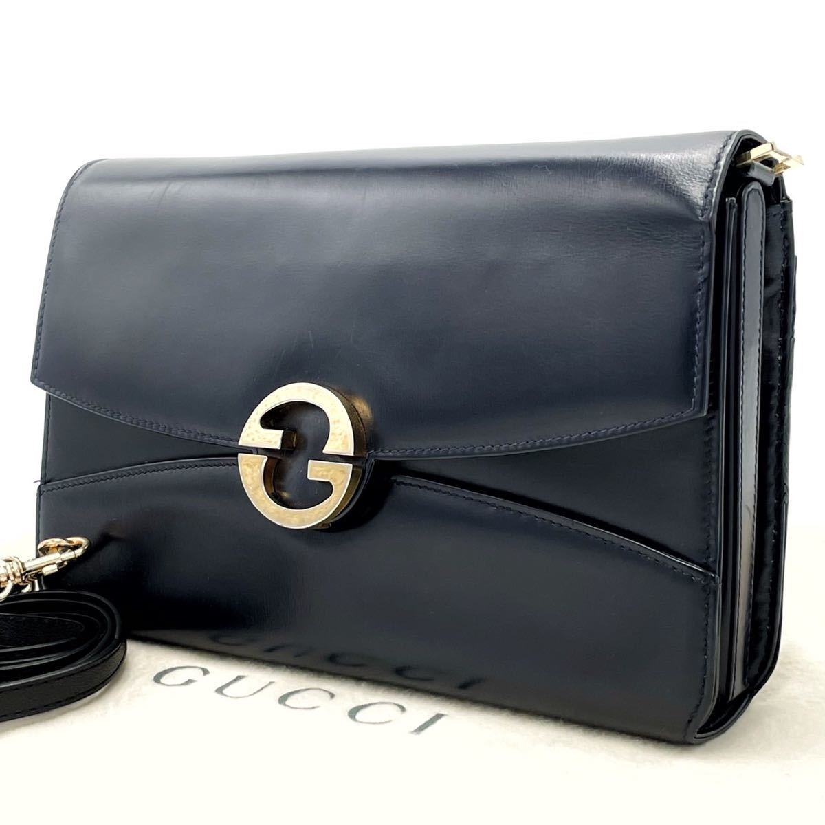 1円○美品○GUCCI オールドグッチ ショルダーバッグ ボックスカーフ