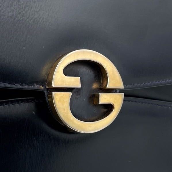 1円○美品○GUCCI オールドグッチ ショルダーバッグ ボックスカーフ