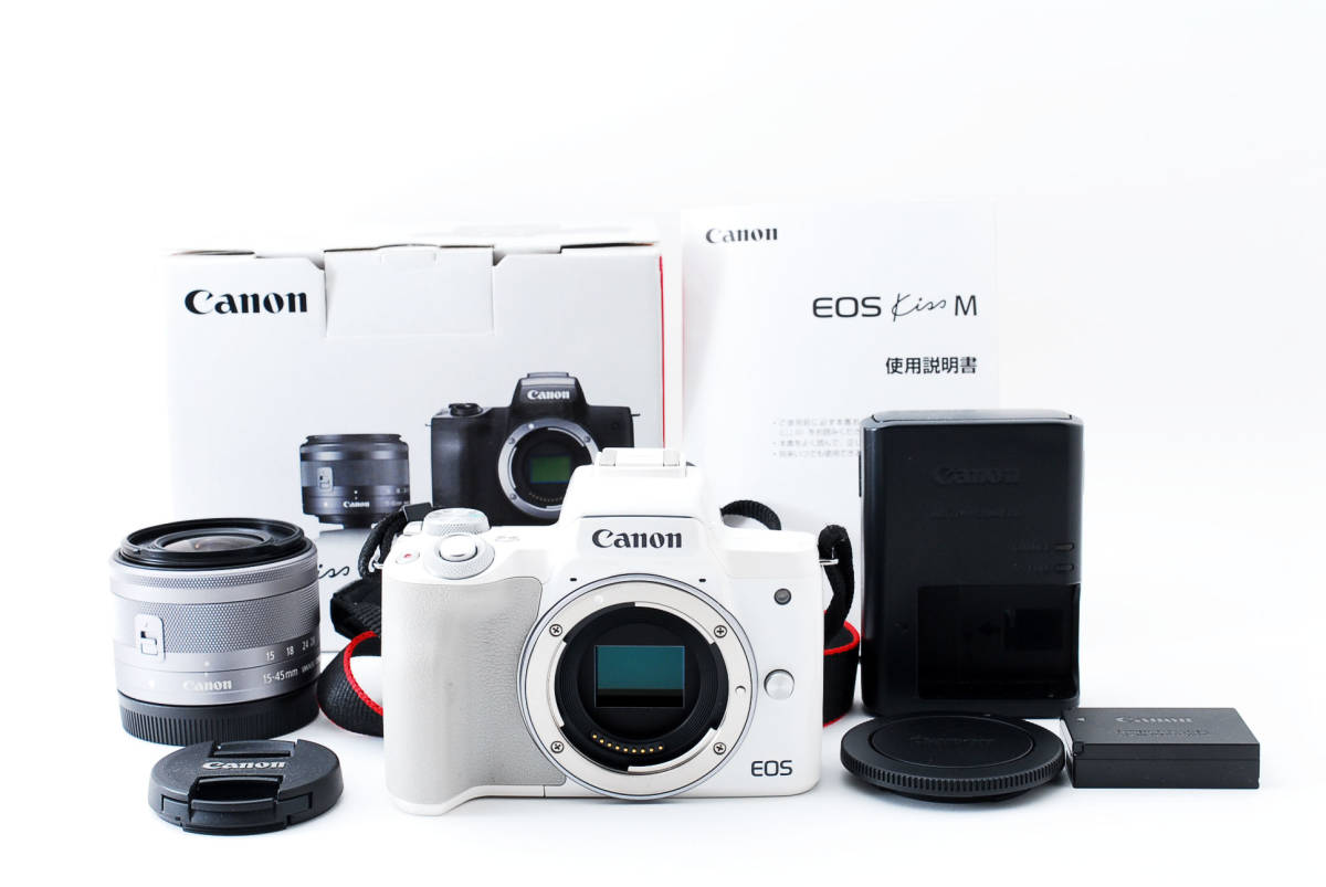 ☆極上美品☆ Canon キャノン EOS Kiss M EF-M 15-45mm IS STM レンズ