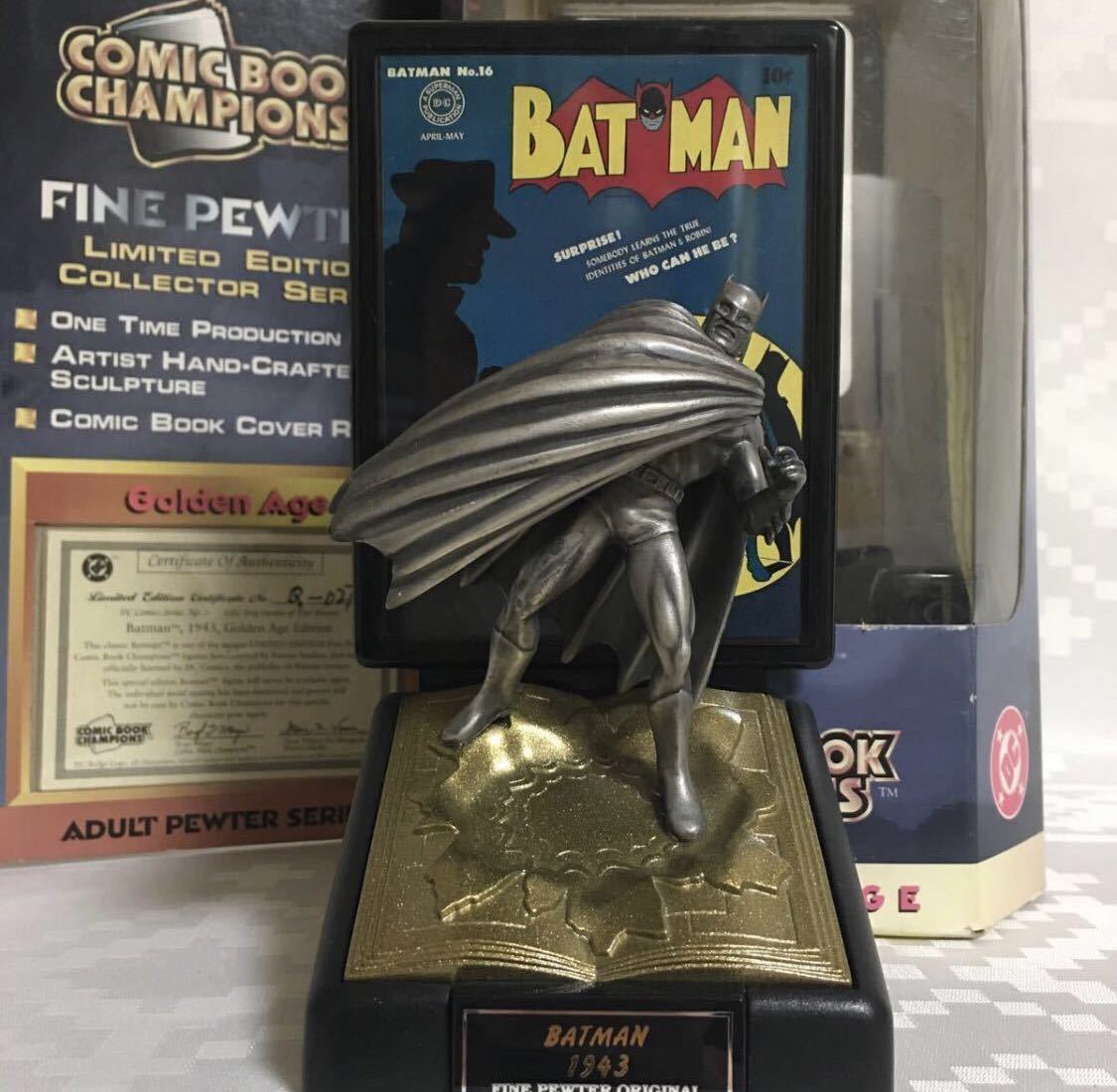 卸売 ★コミックブックチャンピオン：バットマン ◆バットマンは綺麗ですが箱にダメージ有り ★ファインピューター(鉛フリー) 1943 フィギュア バットマン