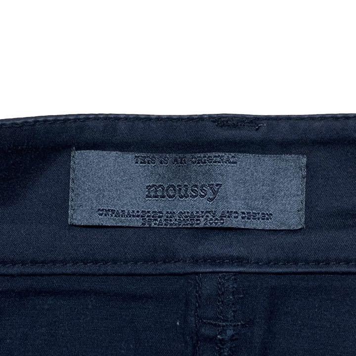 MOUSSY マウジー ハイウエスト 黒 サイズ0 ウエスト62cm上 ウエスト70cm下 ストレッチ カットオフ レディース ジーンズ デニム M1321_画像8