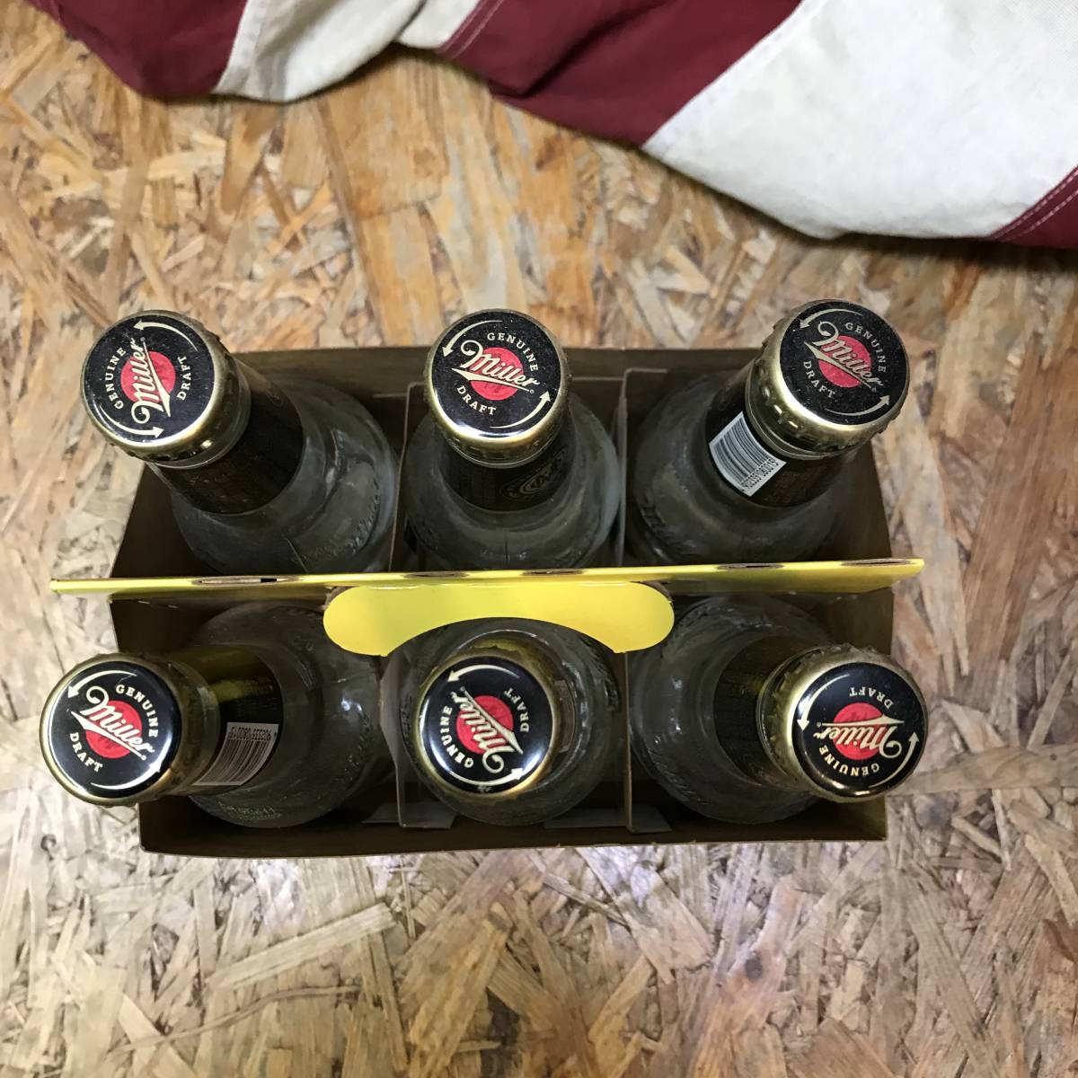 【MILLER・ミラー】BEER Bottlesビール 空き瓶　6本セット＋ボトル　キャリー_画像3