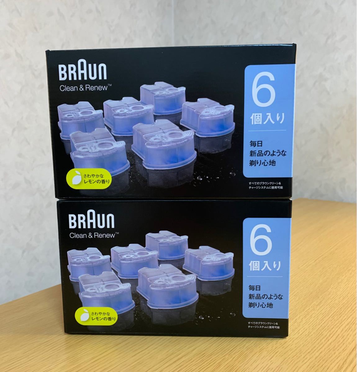 BRAUN　ブラウンクリーン＆リニュー　電気シェーバー用洗浄液CCR6　2箱(6個入×2、計12個)