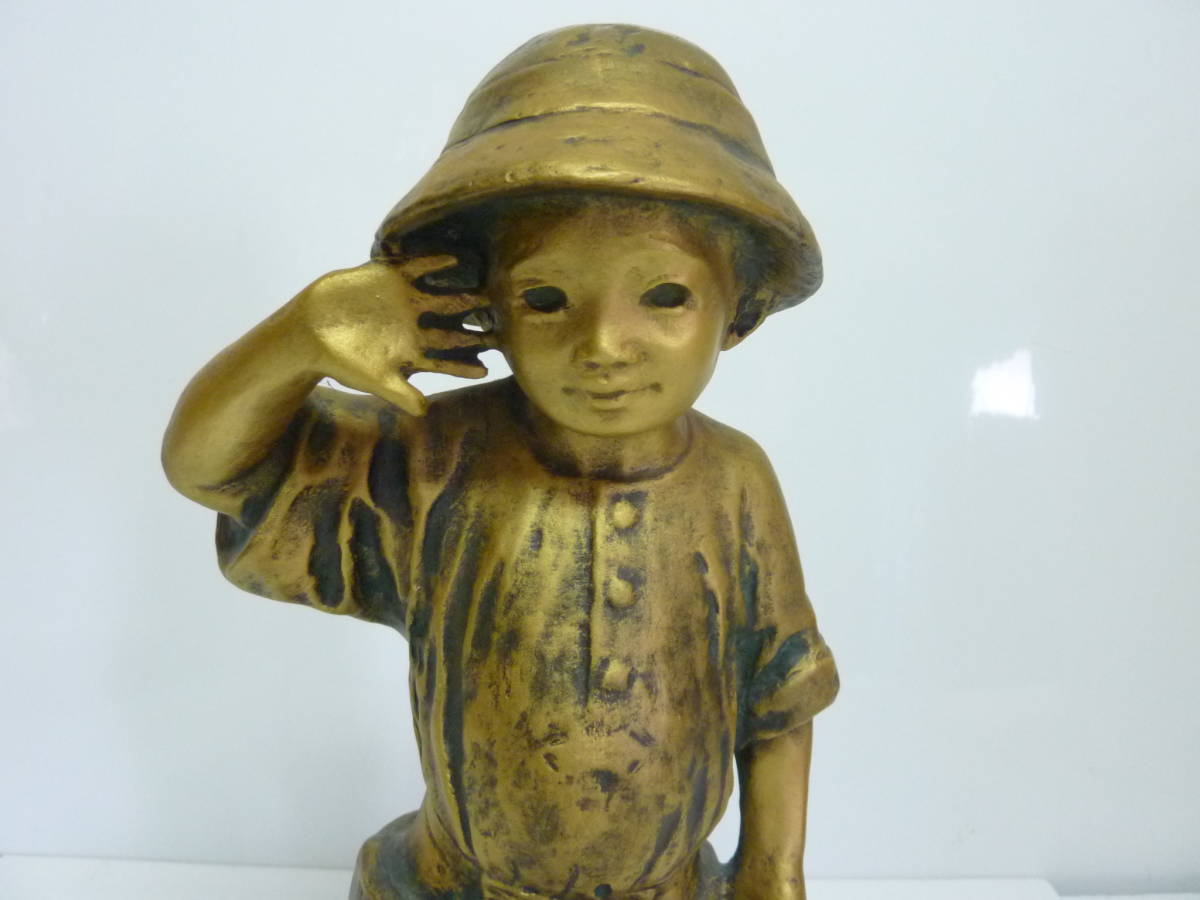 ☆ 北村西望 将軍の孫 ブロンズ像 大理石台座 共箱 美品 ☆ | teiva.com.br