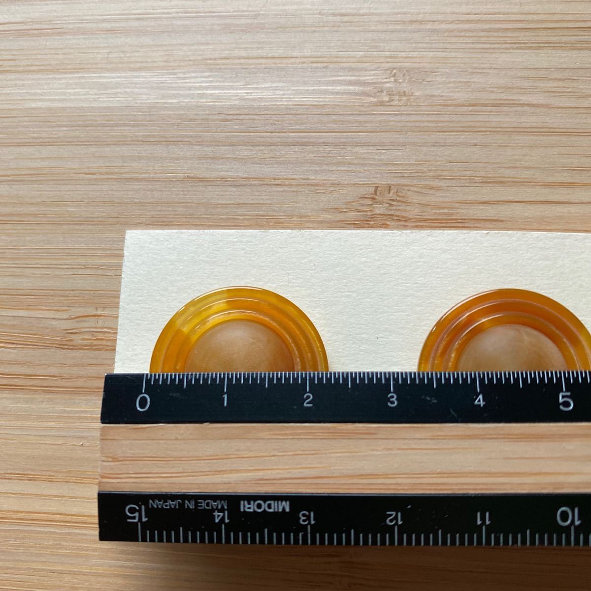 昭和レトロ イエロー系 和モダン モダン デッドストック ビンテージ 直径約23mm 60年代風(購入は80年代) シックスティーズ 60's buttonの画像5