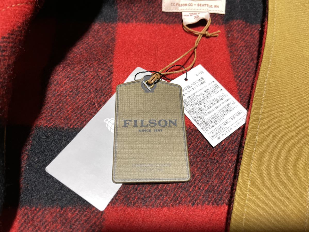 レア 米国製 限定版 新品未使用 FILSON フィルソン MACKINAW WOOL LINED TIN CLOTH VEST マッキーノウール ラインド ティンクロス ベスト_画像6