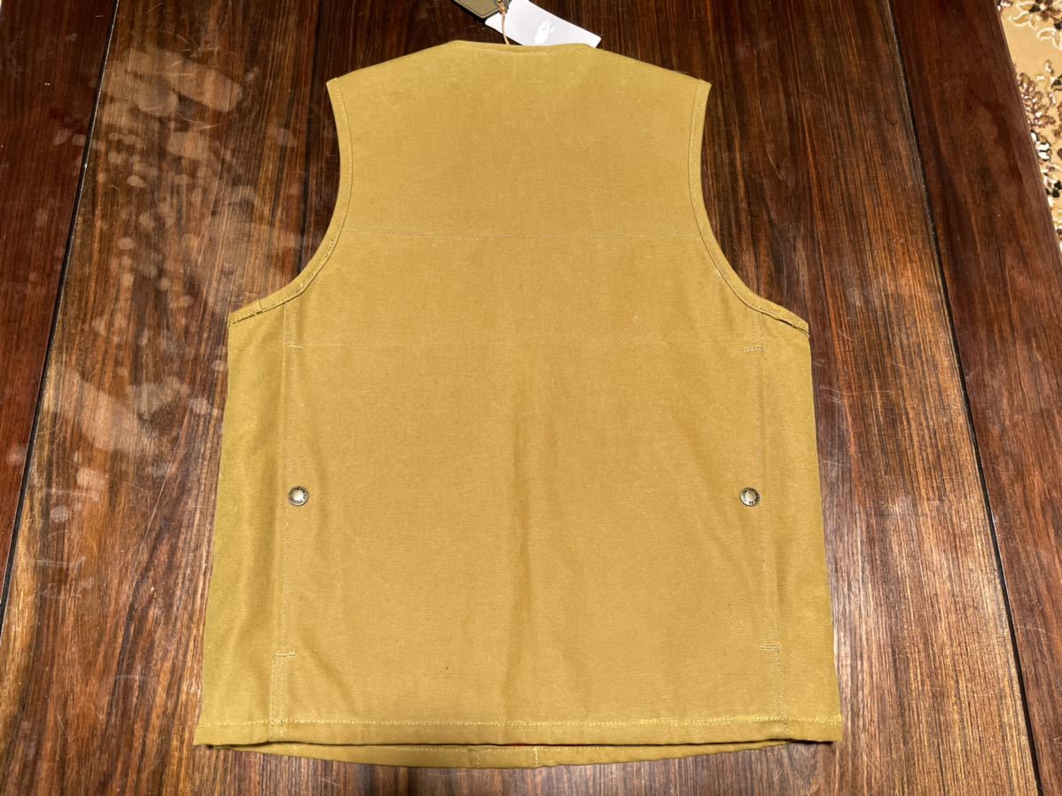 レア 米国製 限定版 新品未使用 FILSON フィルソン MACKINAW WOOL LINED TIN CLOTH VEST マッキーノウール ラインド ティンクロス ベスト_画像3