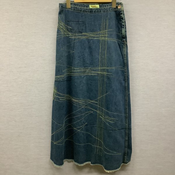 G373 HYSTERIC GLAMOUR デニム スカート ランダム ステッチ デザイン