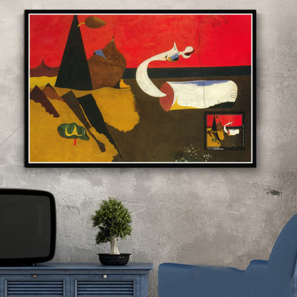G301 ジョアンミロ Joan miro キャンバスアートポスター 50×70cm イラスト インテリア 雑貨 海外製 枠なし M_画像1