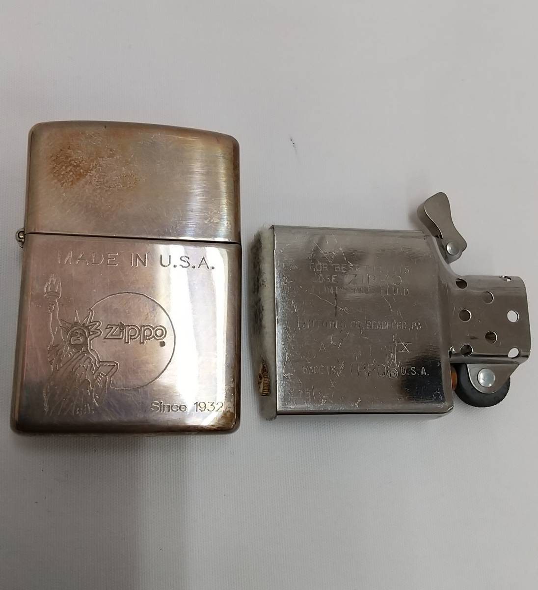 zippo ライター STERLING 1994年製 皮ケース付 www.thesciencebasement.org