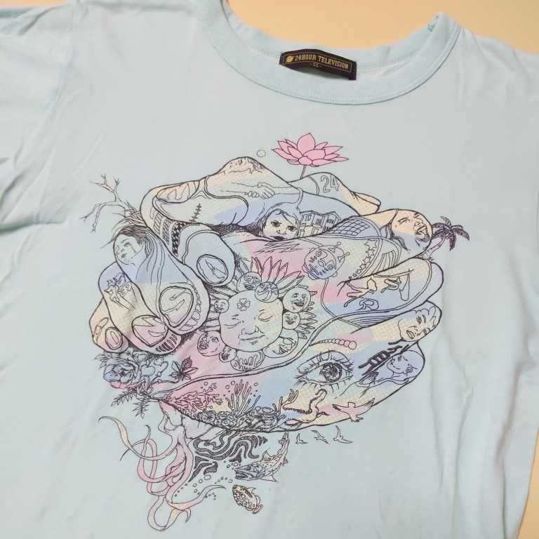 SS storm Oono Satoshi design 2019 year 24 hour tv charity T-shirt short sleeves T-shirt mint 