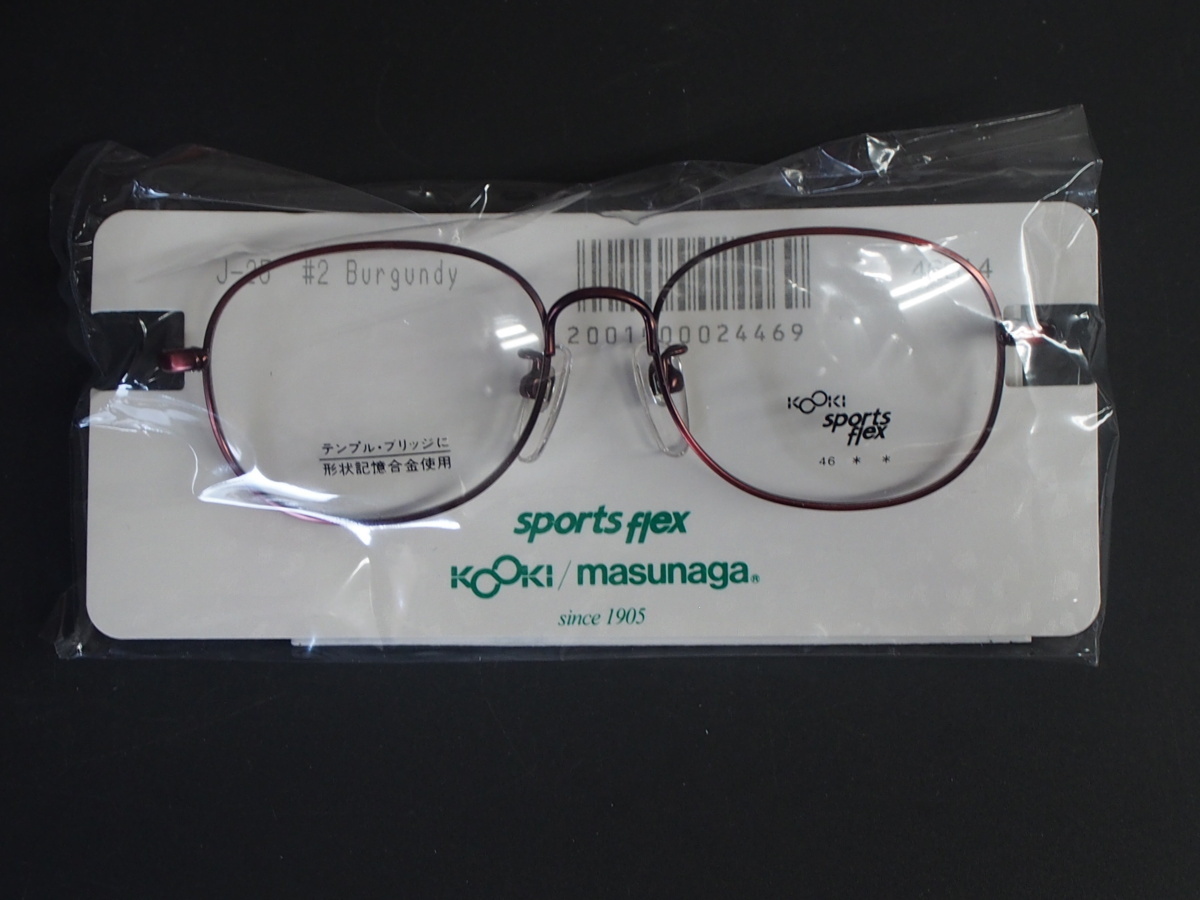 未使用 増永眼鏡(株) masunaga 眼鏡 メガネフレーム 種別: フルリム パリ サイズ: 46□14-125 材質: TIITANIUM 型式: J-25 管理No.11008_画像7