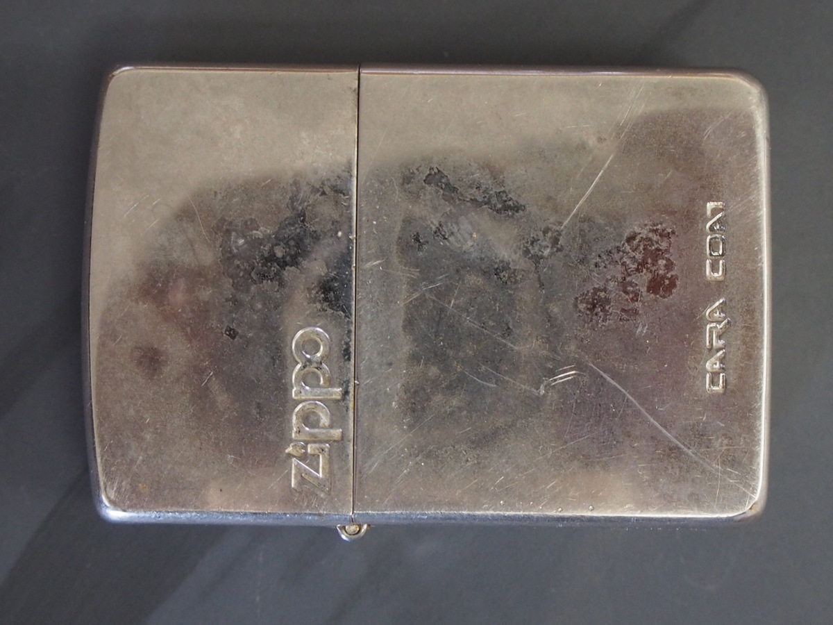 レア物 定番 絶妙なヤレ具合 CARA COAT 鏡面シルバーカラー ジッポー ZIPPO 1995年式 ケース XI インサイドユニット XIのG 管理No.7464_画像1