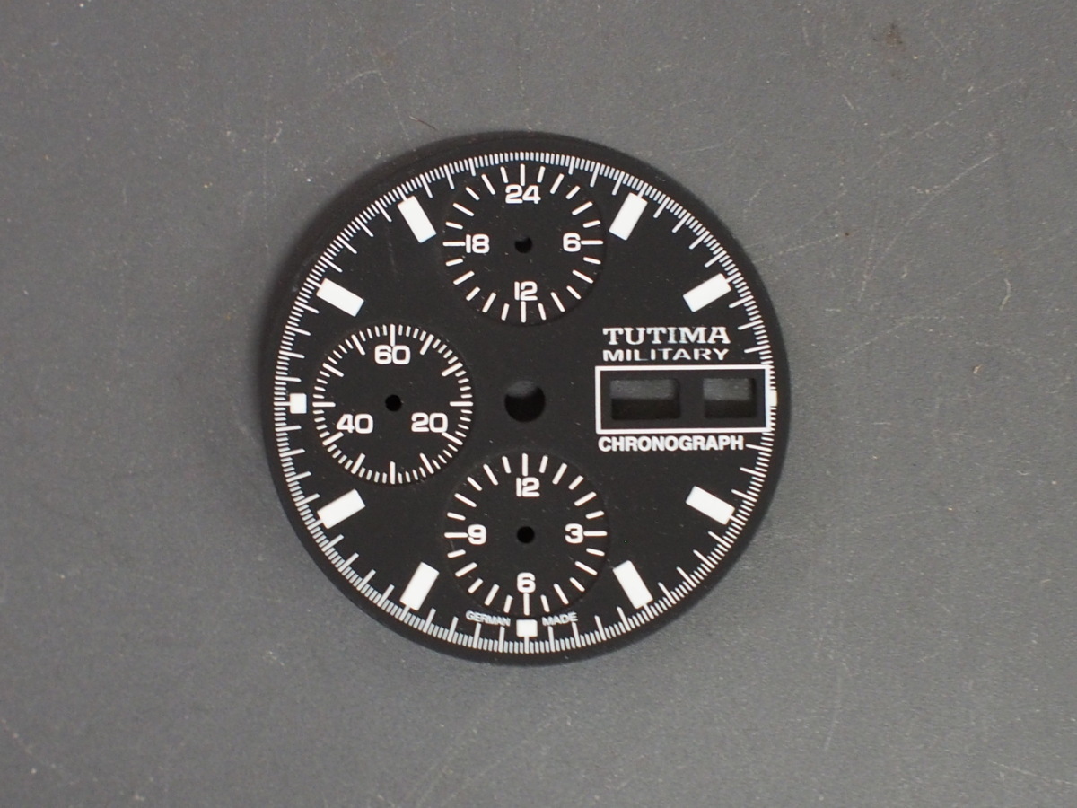  Tutima military free ga- chronograph TUTIMA Militry Flieger Chronograph TL Ref:750-02 face dial control No.6990