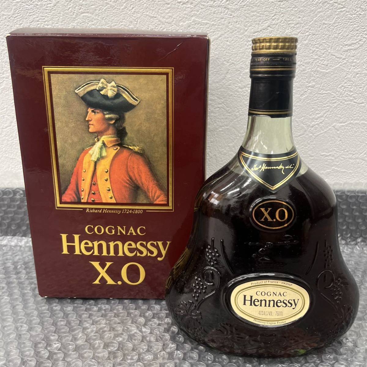 未開栓】古酒 Hennessy ヘネシー XO 金キャップ グリーンボトル ＊箱付 