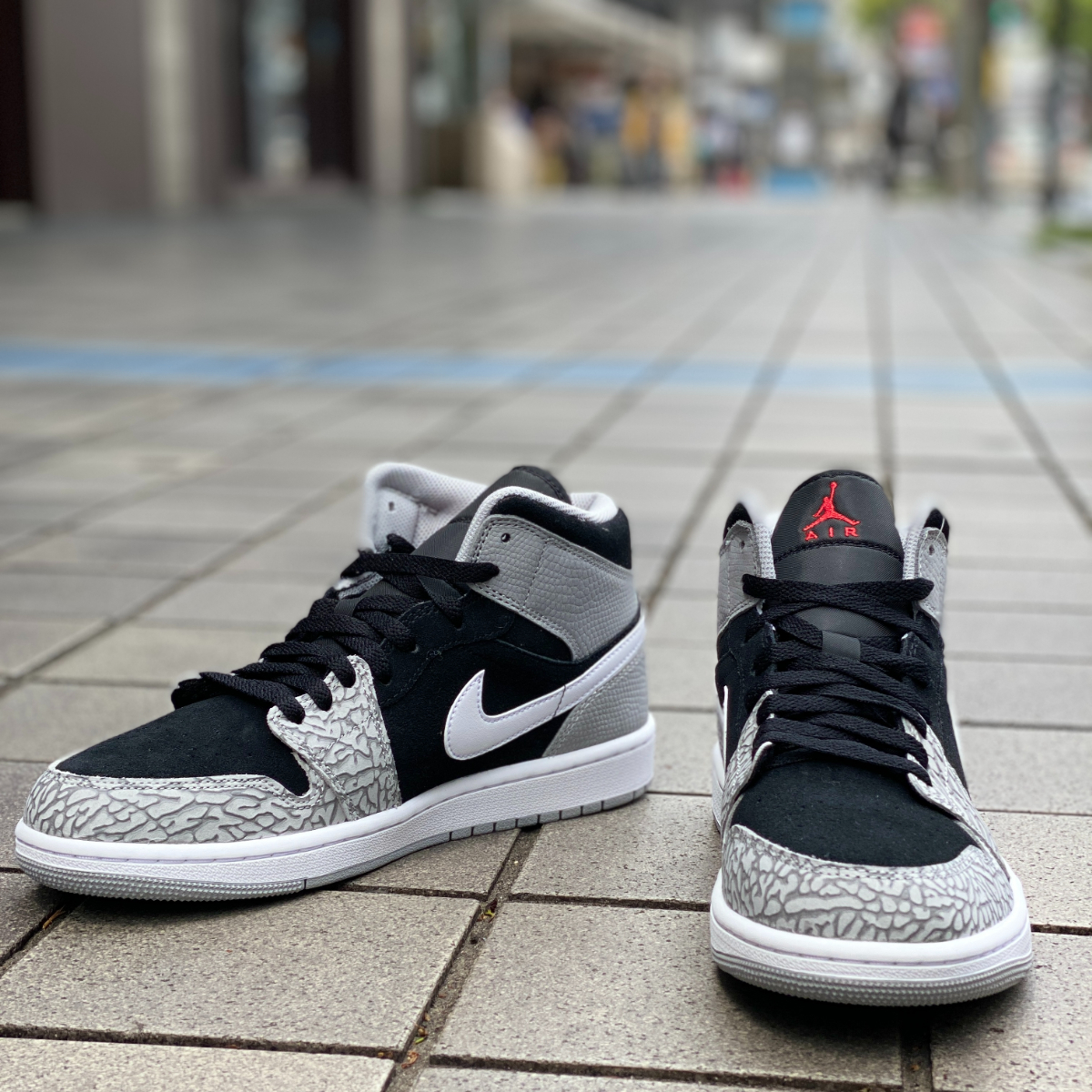 正規品 【us8.5】 NIKE ナイキ AIR JORDAN1 MID SE エアジョーダン1 ミッドカット スペシャルエディション AJ1 エレファント NBA 26.5㎝_画像10